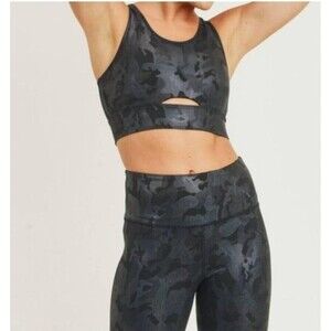 Mono B NEW Holographic Camo Sports Bra Size S